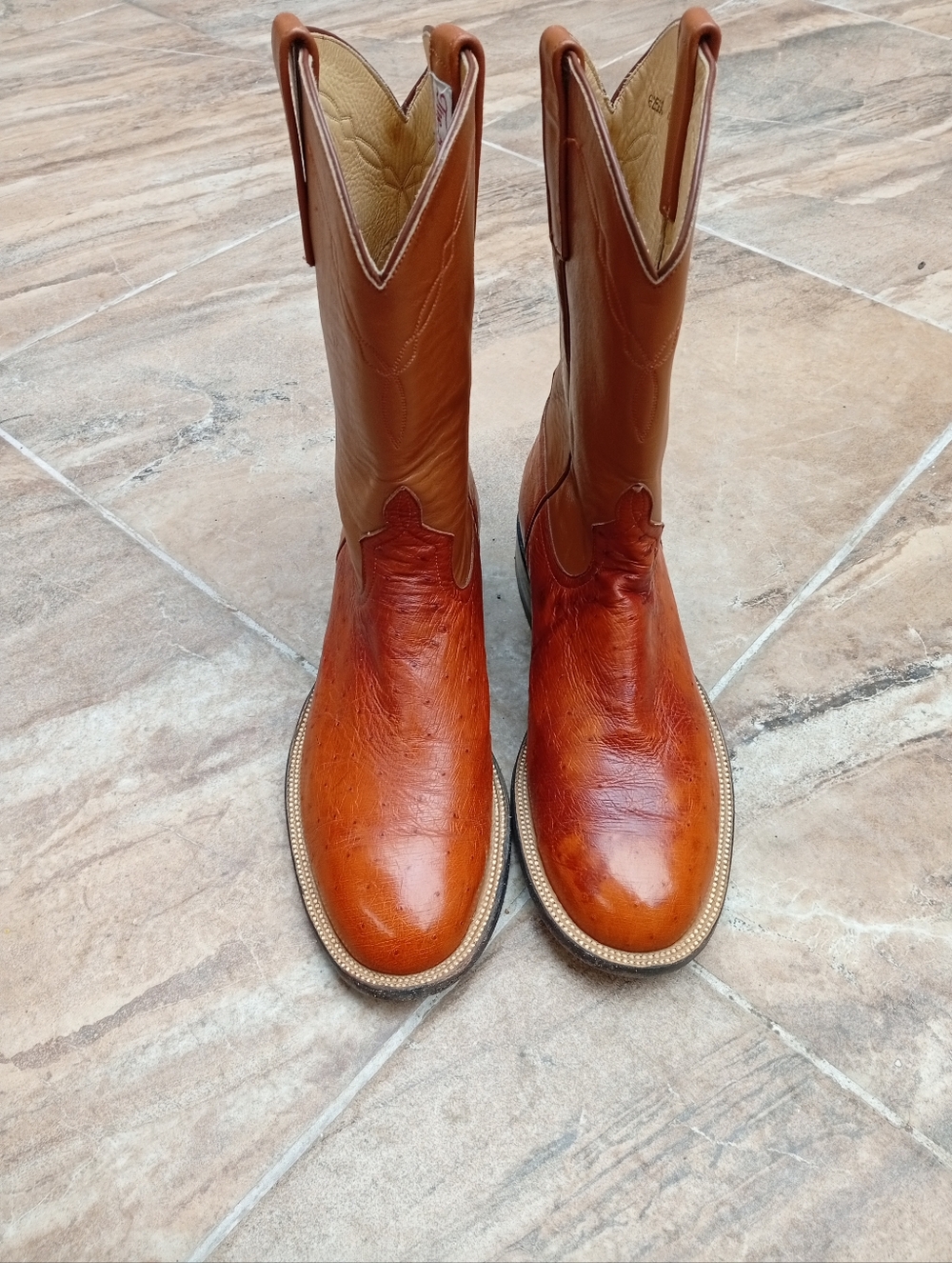 Smooth Ostrich Cowboy Boots